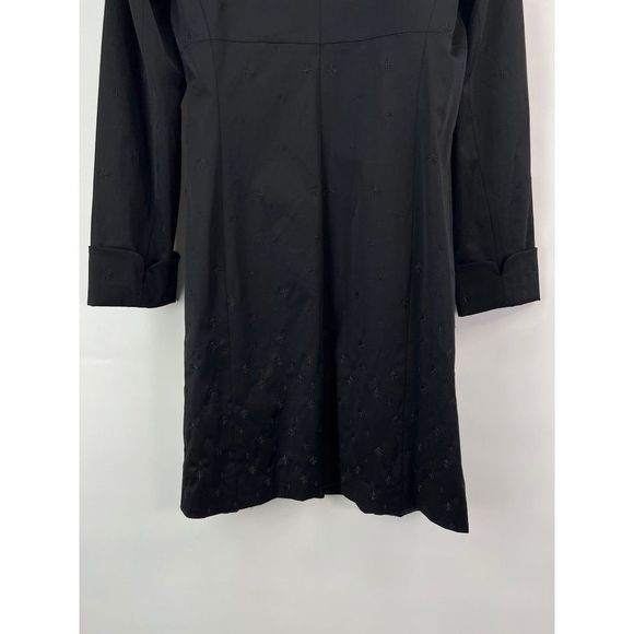 Enzo Angiolini sz M Black Atomic Starburst Long Coat - Picture 5 of 7